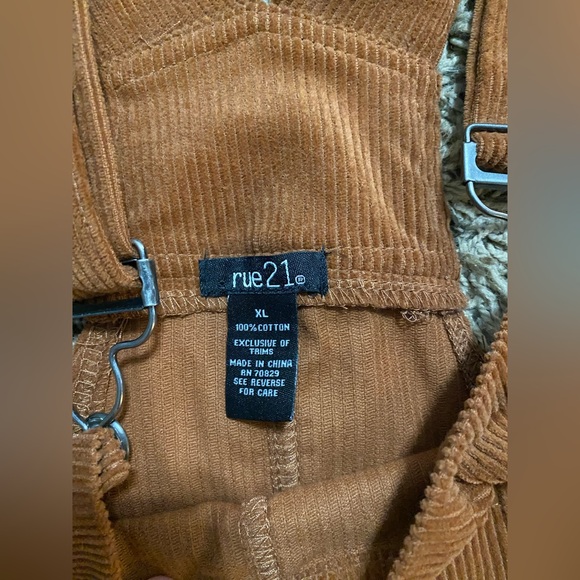Rue21 Women’s Corduroy Overall Dress Size XL in Brown - Picture 2 of 12